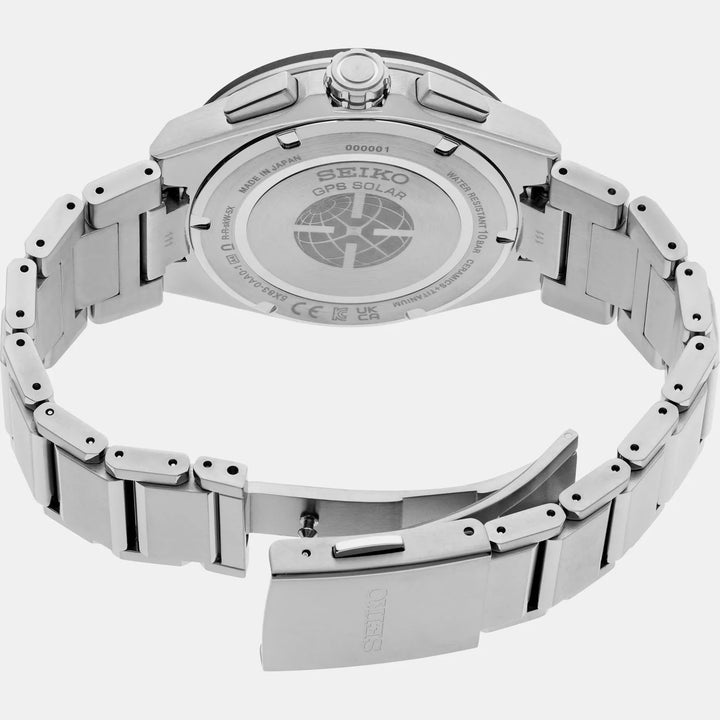 Seiko Astron SSH153J1 Silver Dial Solar Chronograph Men&