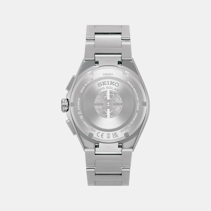Seiko Astron SSH153J1 Silver Dial Solar Chronograph Men&