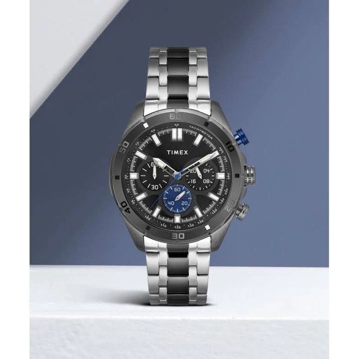 TIMEX MENS BLACK DIAL WATCH TWEG20301