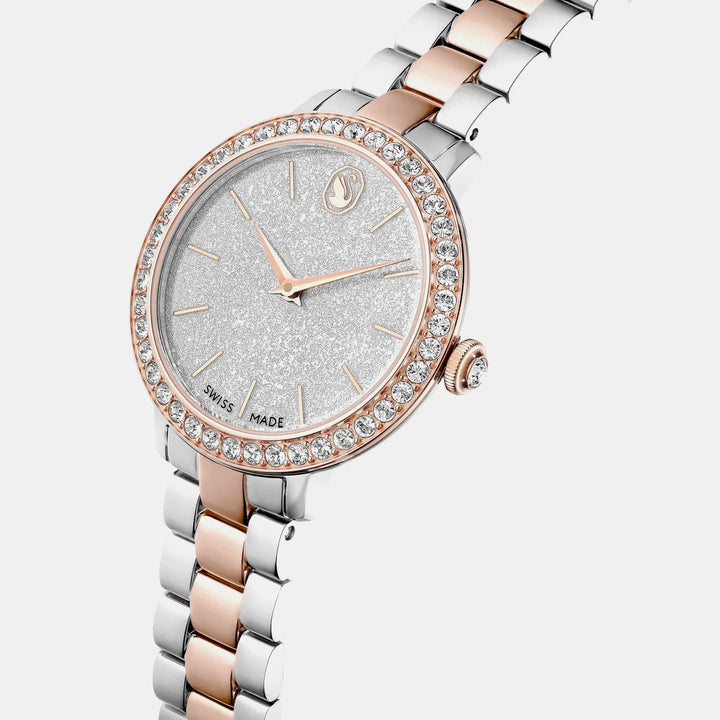 Swarovski Matrix 5715028 Rose Gold-Tone Silver Dial Women&