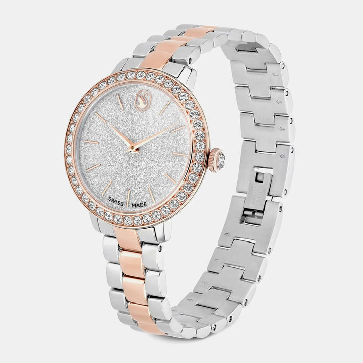 Swarovski Matrix 5715028 Rose Gold-Tone Silver Dial Women&