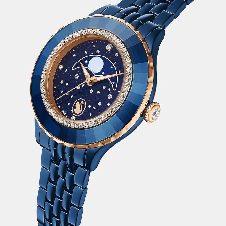Swarovski Octea Moon 5743701 Blue Dial Women&