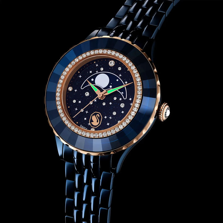 Swarovski Octea Moon 5743701 Blue Dial Women&