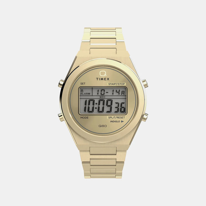 Timex Q Timex Men Quartz Grey Dial Digital Stainless Steel Watch TW2Y09700UJ