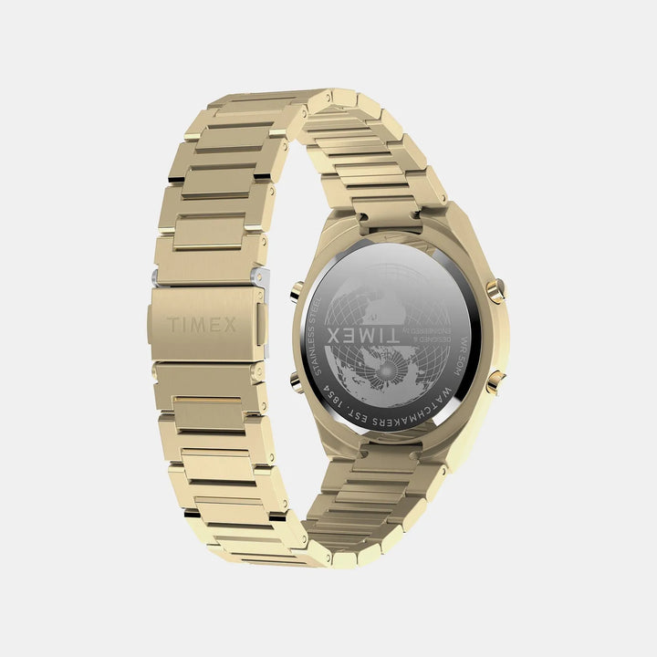 Timex Q Timex Men Quartz Grey Dial Digital Stainless Steel Watch TW2Y09700UJ