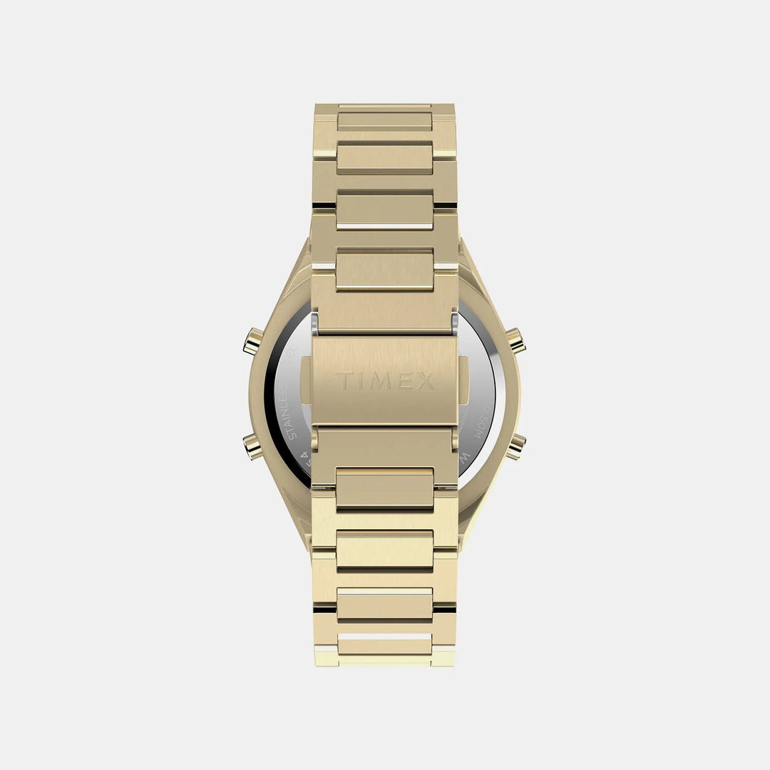 Timex Q Timex Men Quartz Grey Dial Digital Stainless Steel Watch TW2Y09700UJ
