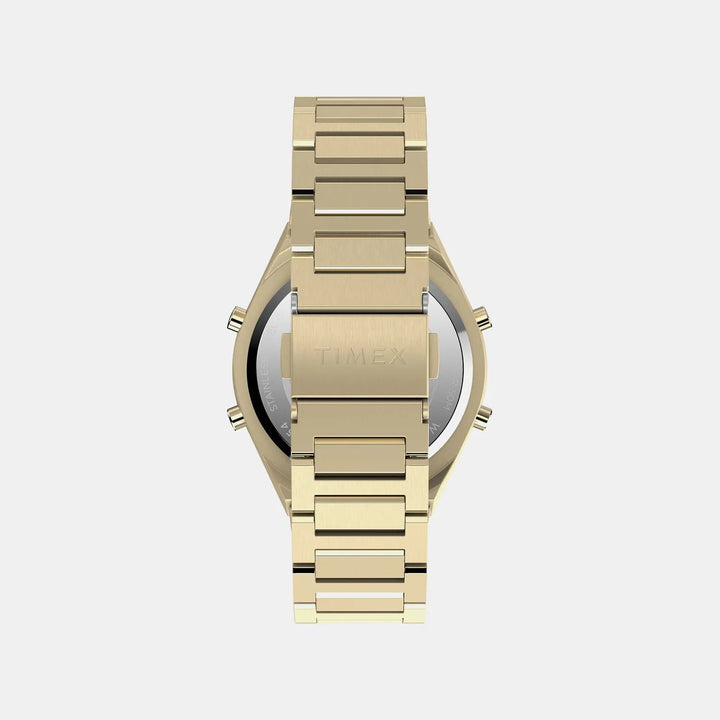 Timex Q Timex Men Quartz Grey Dial Digital Stainless Steel Watch TW2Y09700UJ