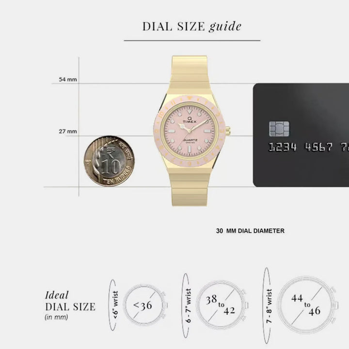 Timex Q TW2Y57400UJ Pink Dial Women&