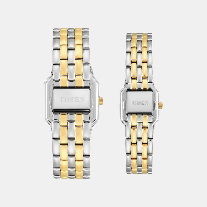Timex Trendline Couple TW00PR354 Silver Dial Stainless Steel Watch