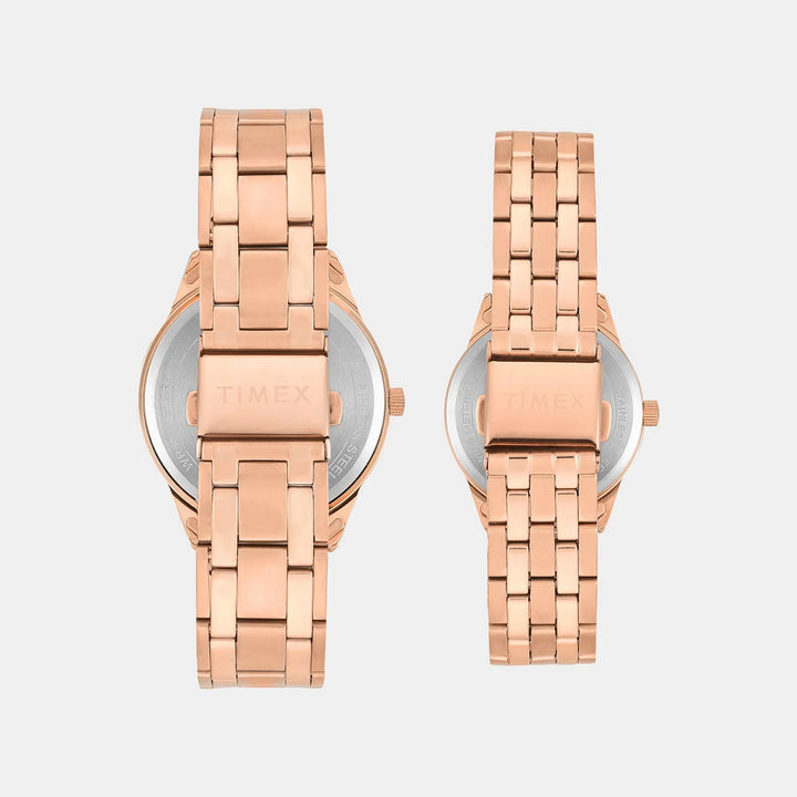 Timex Trendline Couple TW00PR358 White Dial Couple&