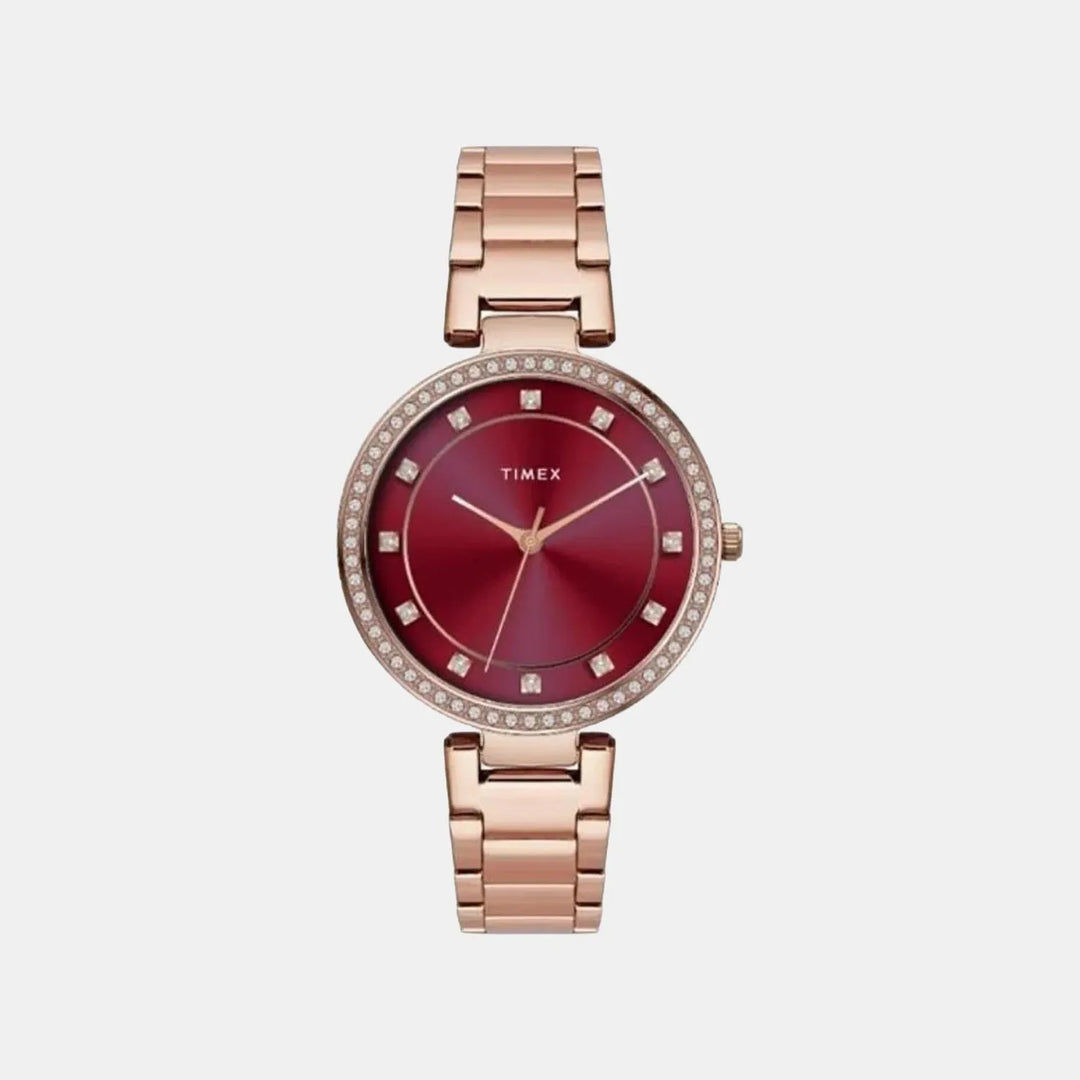 Timex Trendline TWEL18724 Deep Red Dial Women&