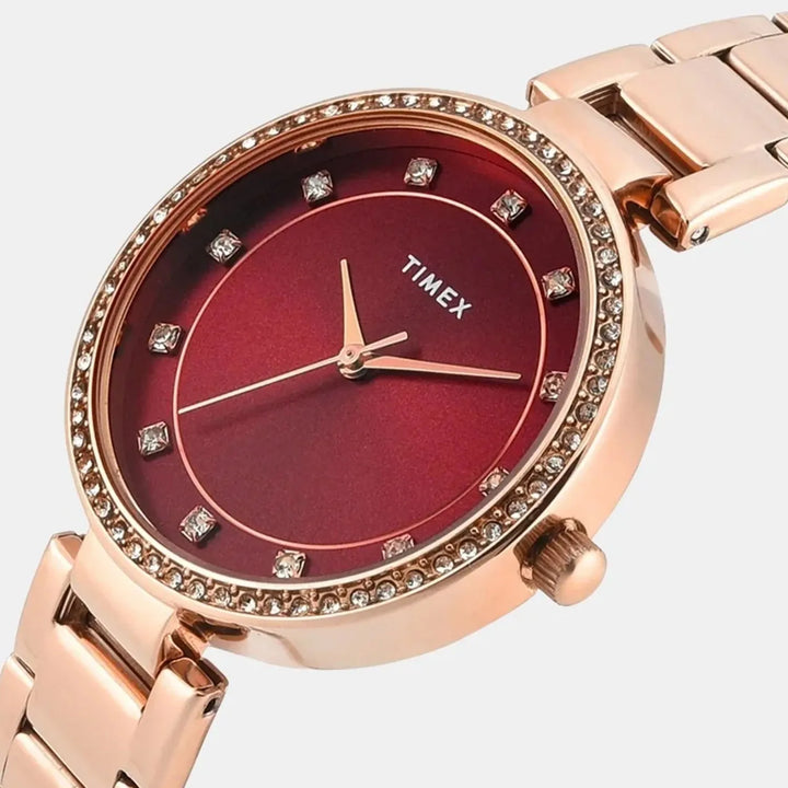 Timex Trendline TWEL18724 Deep Red Dial Women&