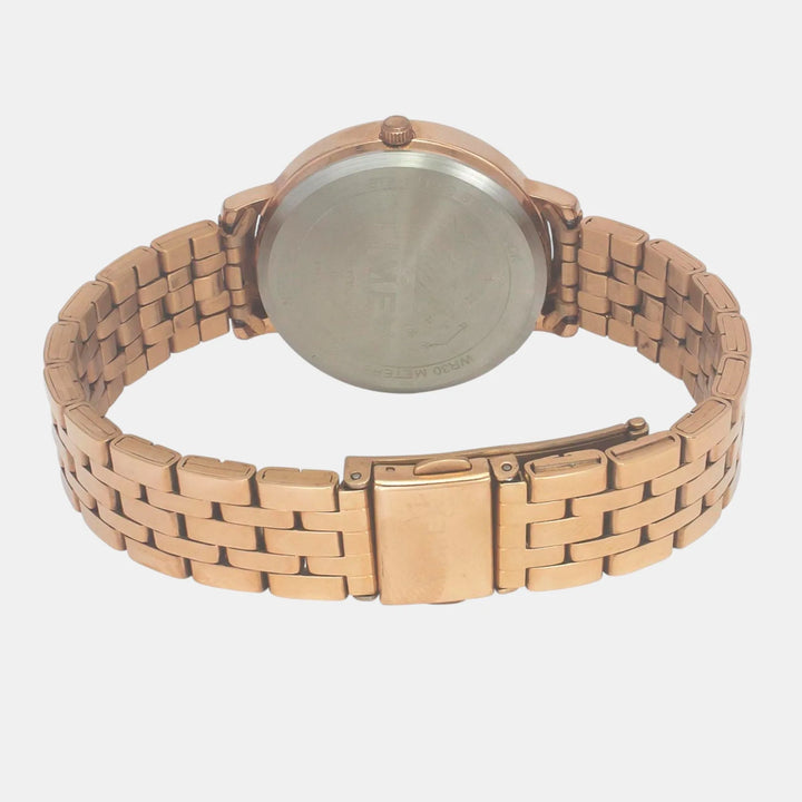 Timex Trendline TWEL19102 Silver Dial Rose Gold Women&