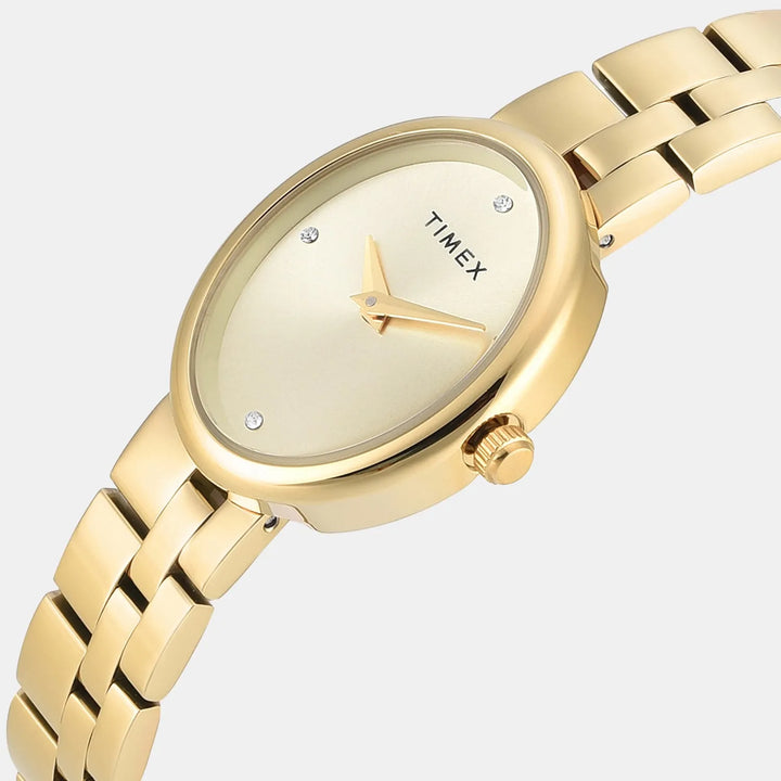 Timex Trendline TWEL27100 Champagne Dial Women&