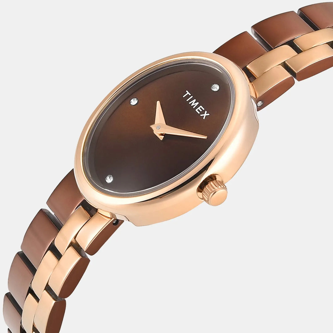 Timex Trendline TWEL27102 Brown Dial Women&