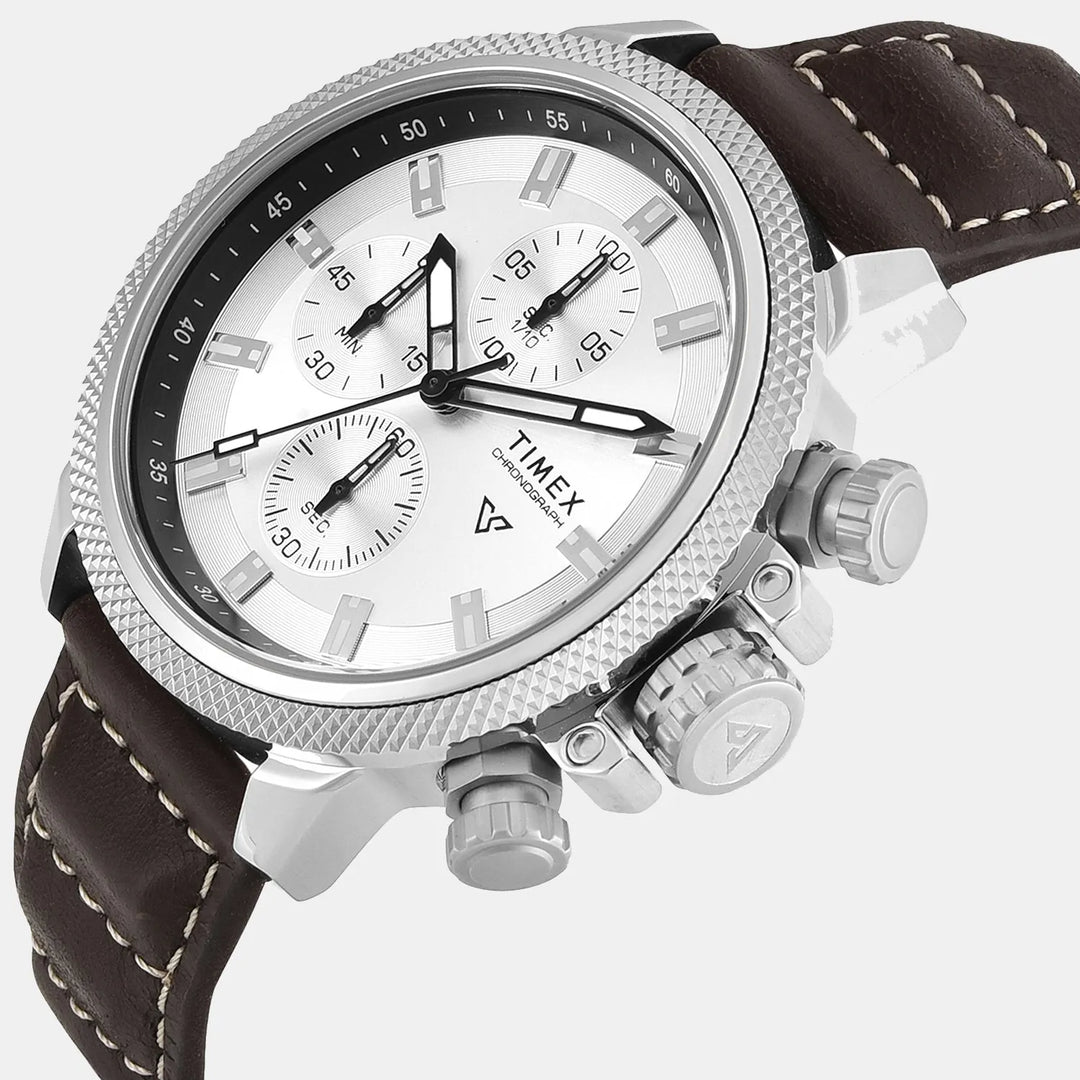 Timex Vector TWEG35100 Silver Dial Chronograph Men&
