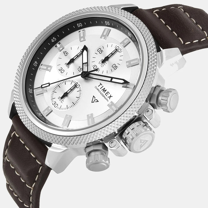 Timex Vector TWEG35100 Silver Dial Chronograph Men&