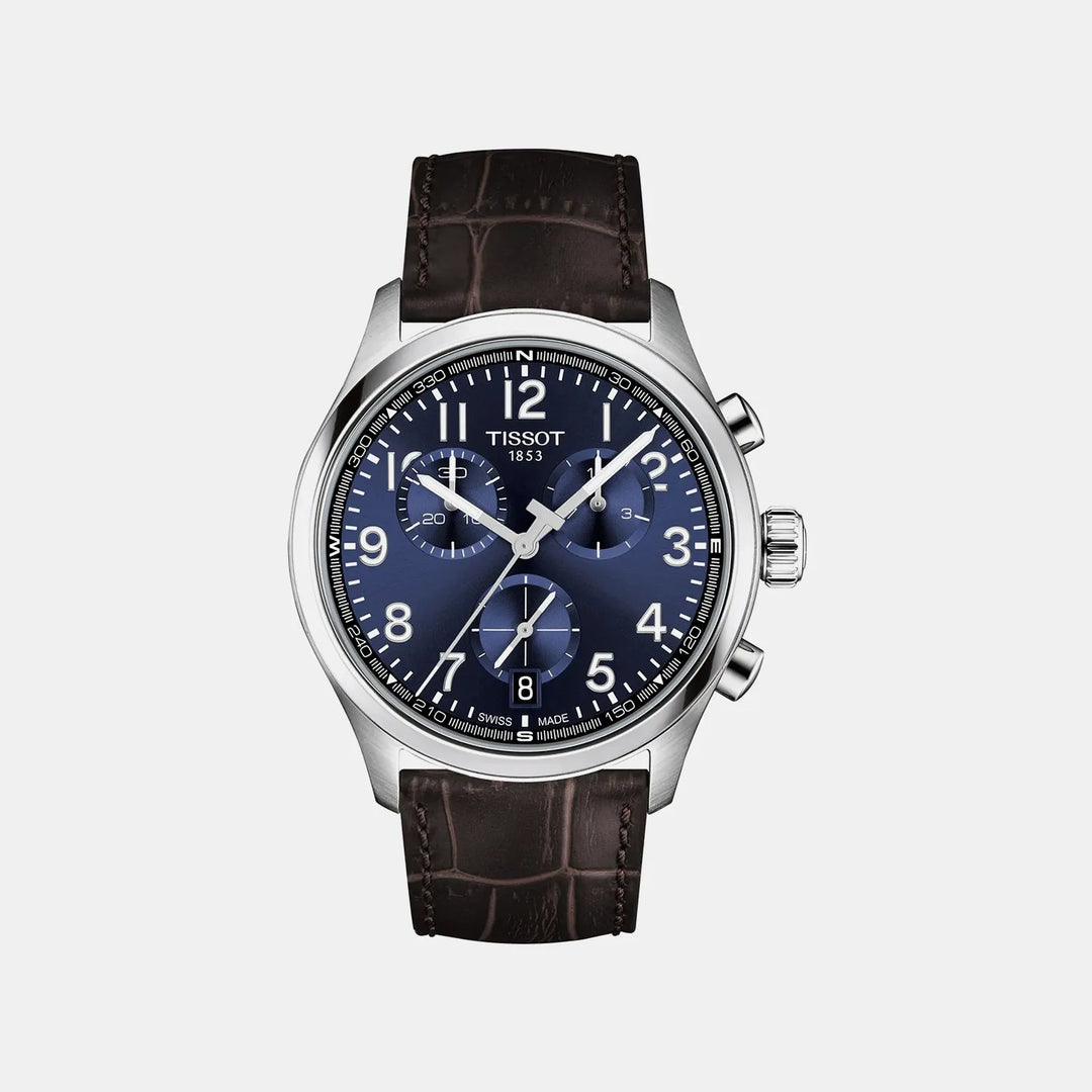 Tissot Chrono L Men Quartz Blue Dial Chronograph Leather Watch T1164171604200