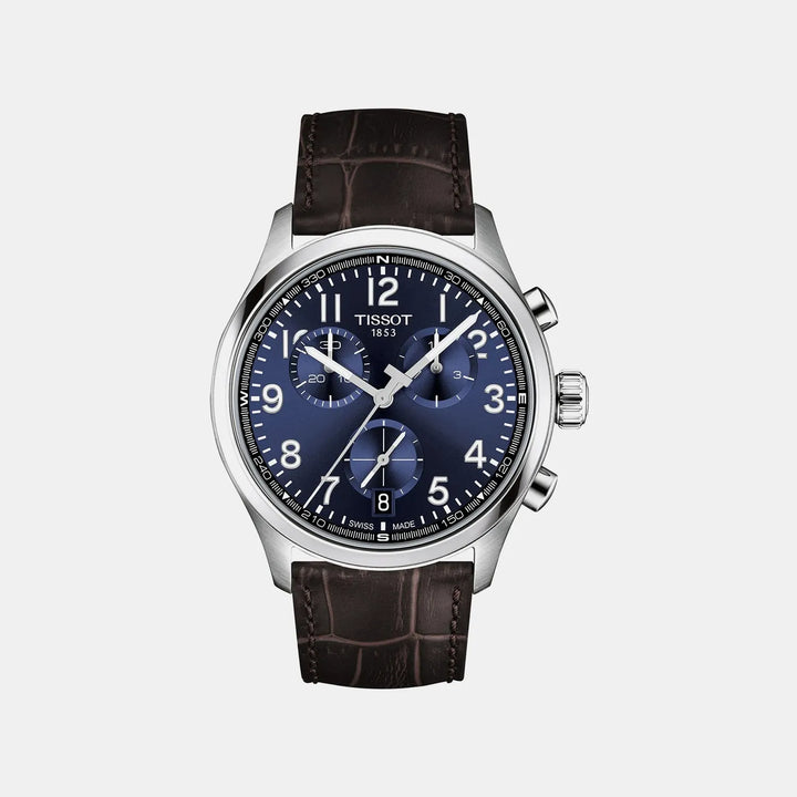 Tissot Chrono L Men Quartz Blue Dial Chronograph Leather Watch T1164171604200