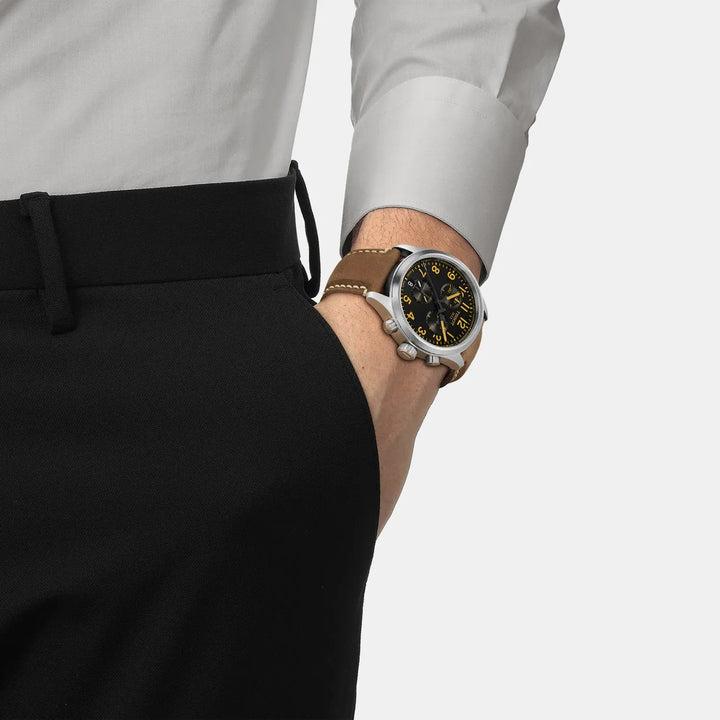 Tissot Chrono L Quartz Black Dial Chronograph Men&
