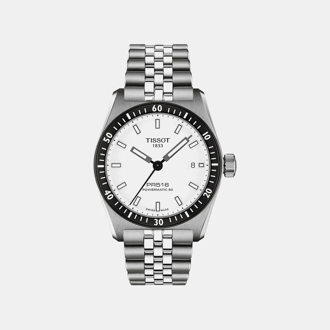 Tissot PR516 Powermatic 80 White Dial Men&