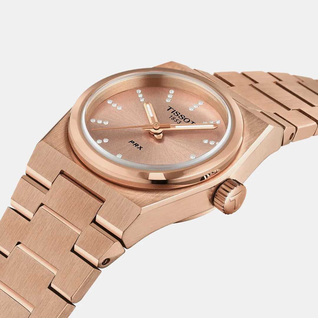 Tissot PRX T1370103350600 Gold Dial Women&