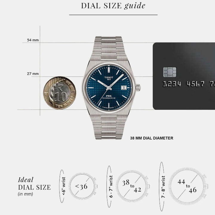 Tissot PRX T1378074404100 Blue Dial Men&