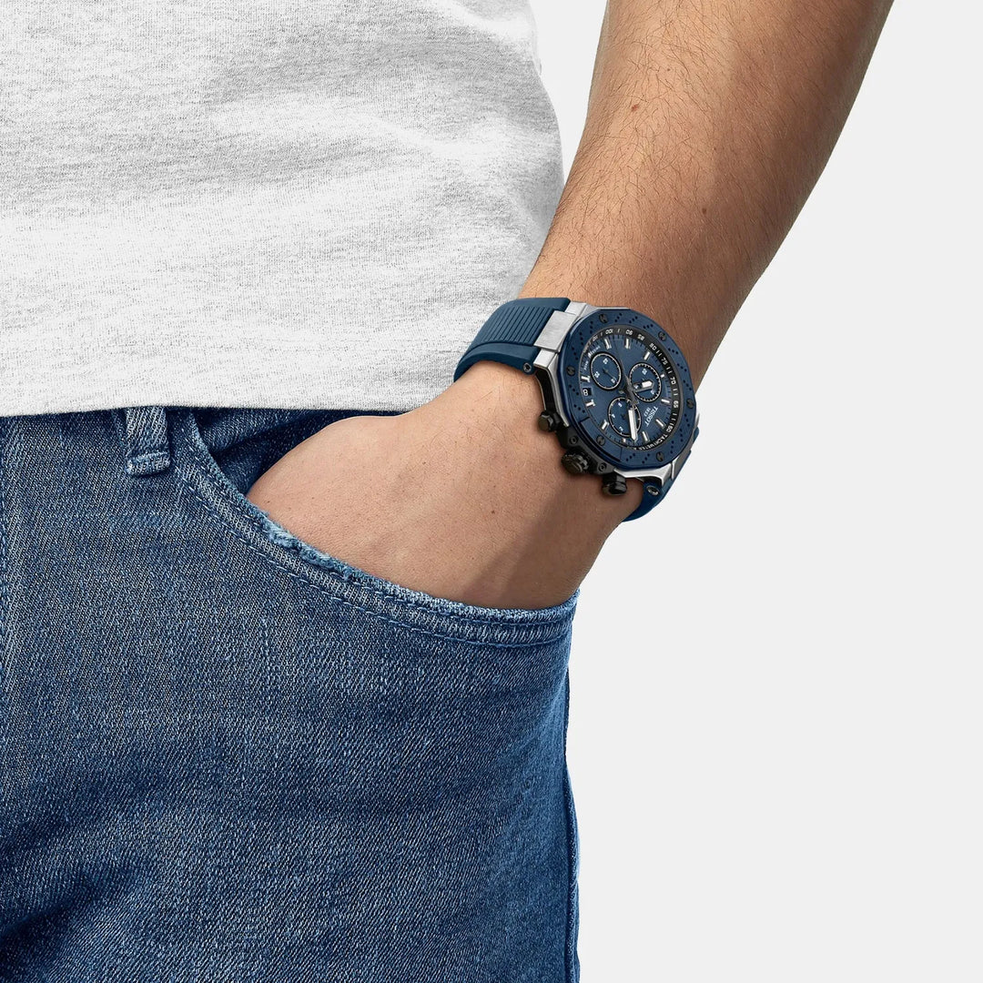 Tissot Sport T1414172704100 Blue Dial Chronograph Men&