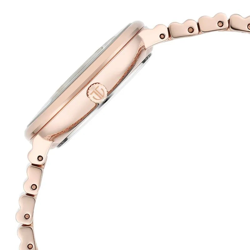 Titan Aura Quartz Silver Dial Rose Gold Women&