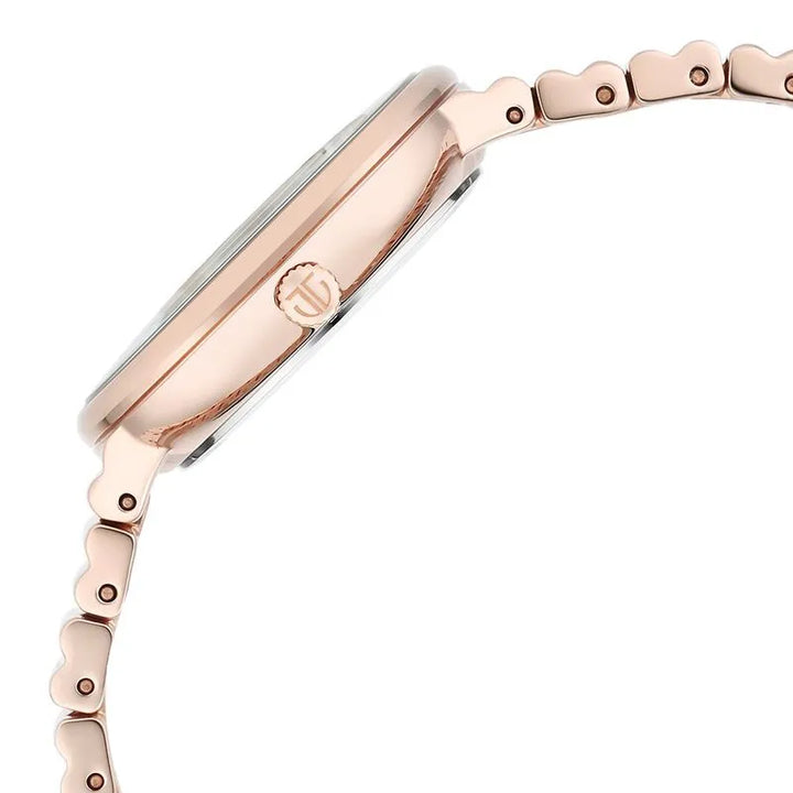 Titan Aura Quartz Silver Dial Rose Gold Women&