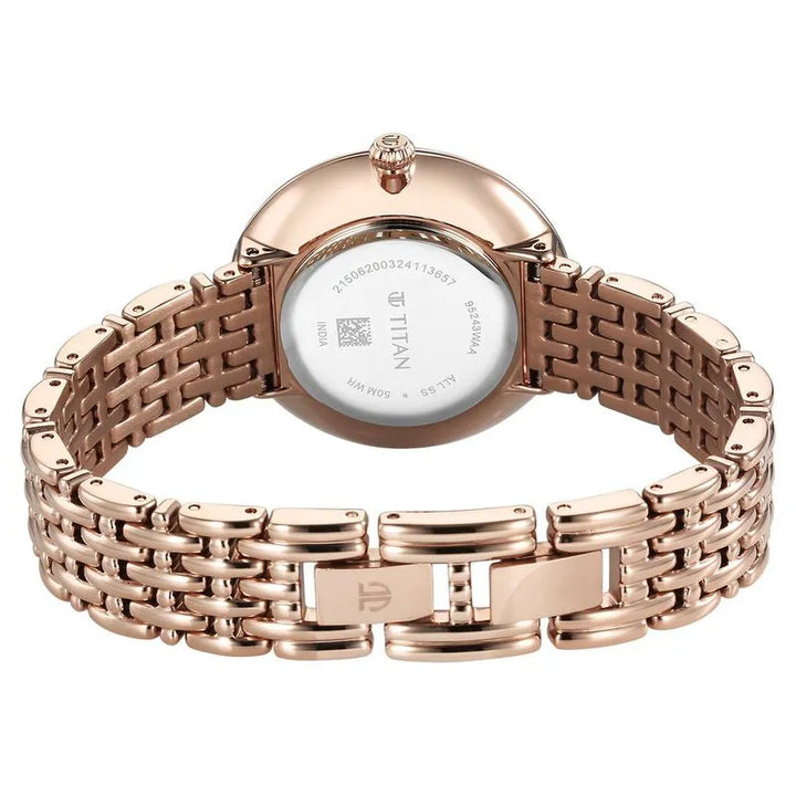 Titan Aura Quartz White Mother of Pearl Dial Women&