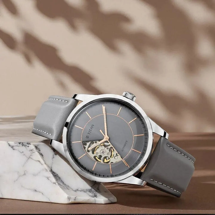 Titan Automatic Sectoral Grey Dial Men&