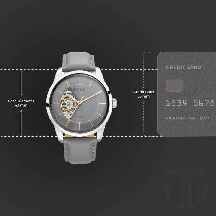 Titan Automatic Sectoral Grey Dial Men&