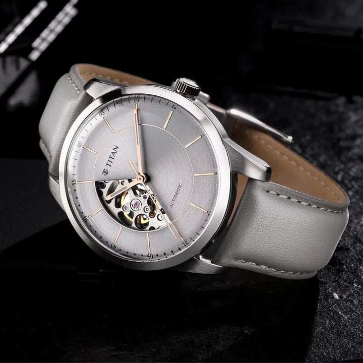 Titan Automatic Sectoral Grey Dial Men&