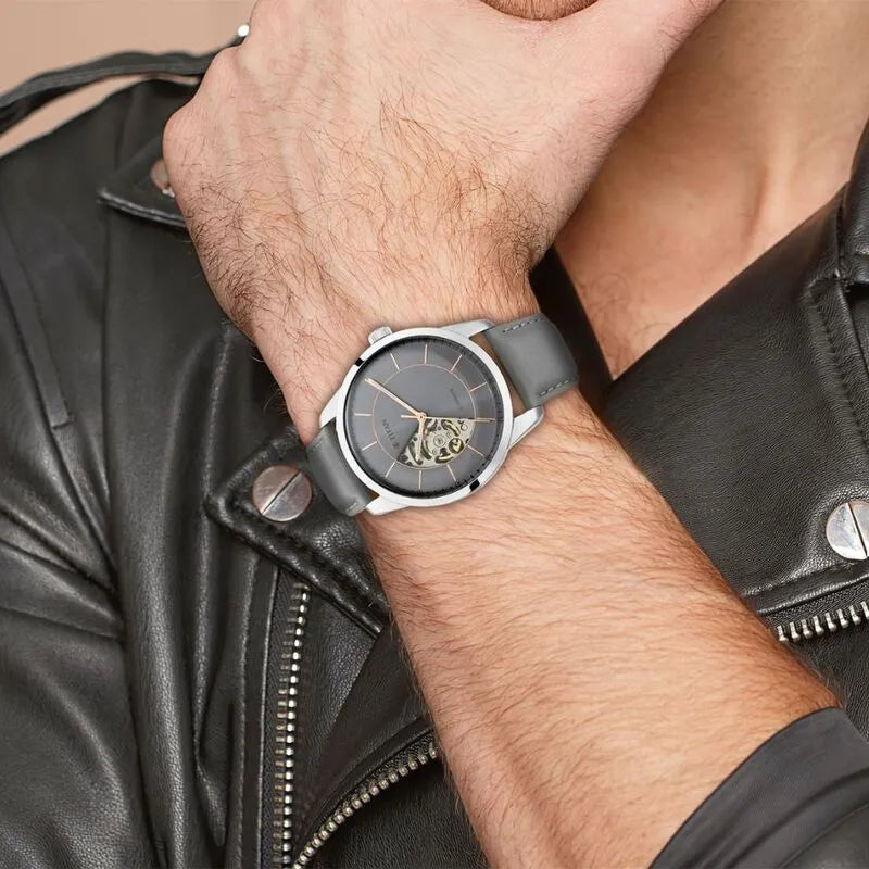 Titan Automatic Sectoral Grey Dial Men&