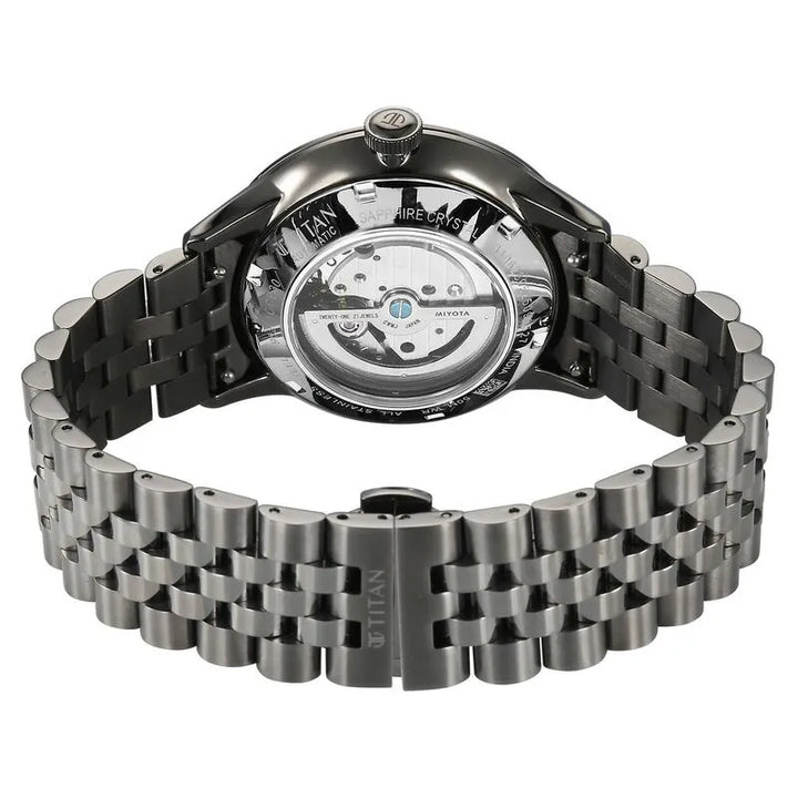 Titan Automatic Weekender 90201qm02 Grey Dial Men&