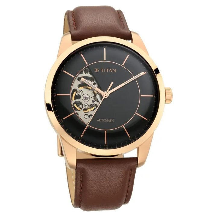 Titan Automatics 90126WL02 Black Dial Men&
