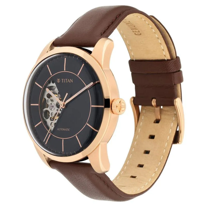 Titan Automatics 90126WL02 Black Dial Men&