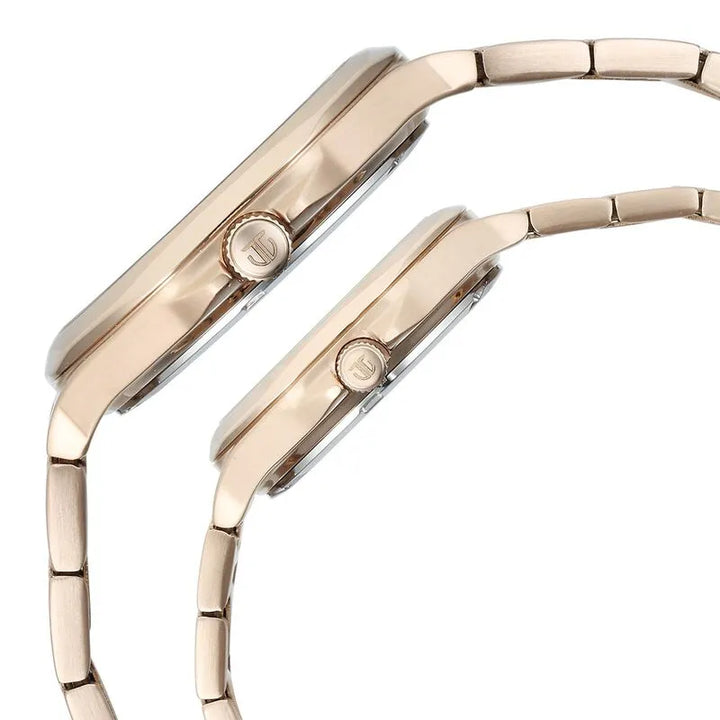 Titan Bandhan NU9400994209WM01 Silver Dial Rose Gold Couple&
