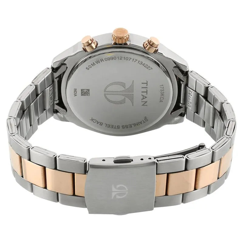 Titan Bandhan White Dial Quartz Multifunction Stainless Steel Couple Watch nu17332570km01