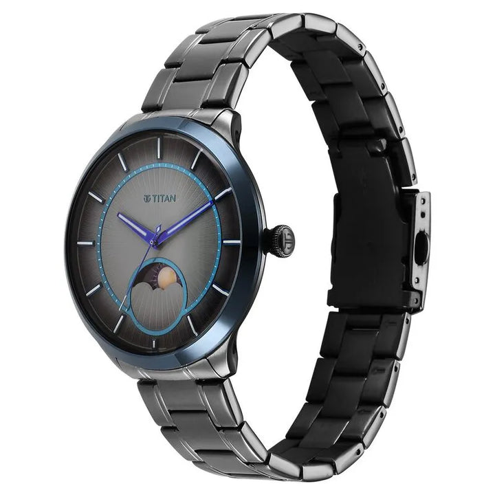 Titan Caelum Sun Moon Sub-Dial Gunmetal Grey Men&