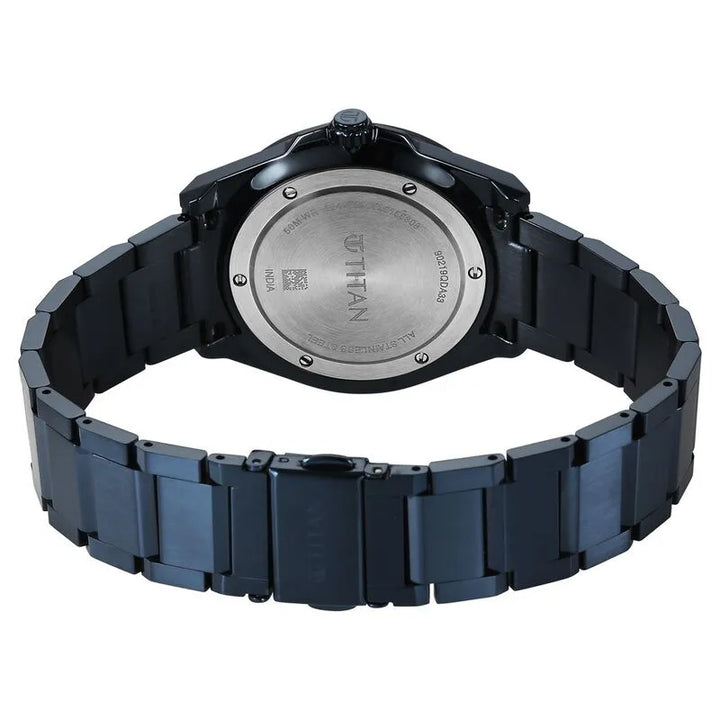 Titan Classique Big Date 90219QM04 Blue Dial Men&