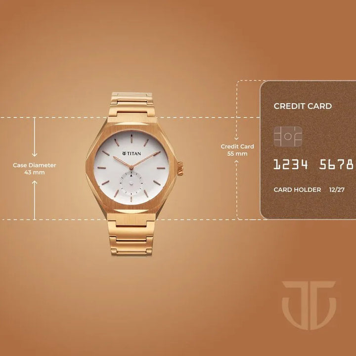 Titan Classique Contour White Dial Men&