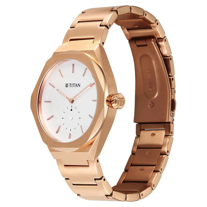 Titan Classique Contour White Dial Men&