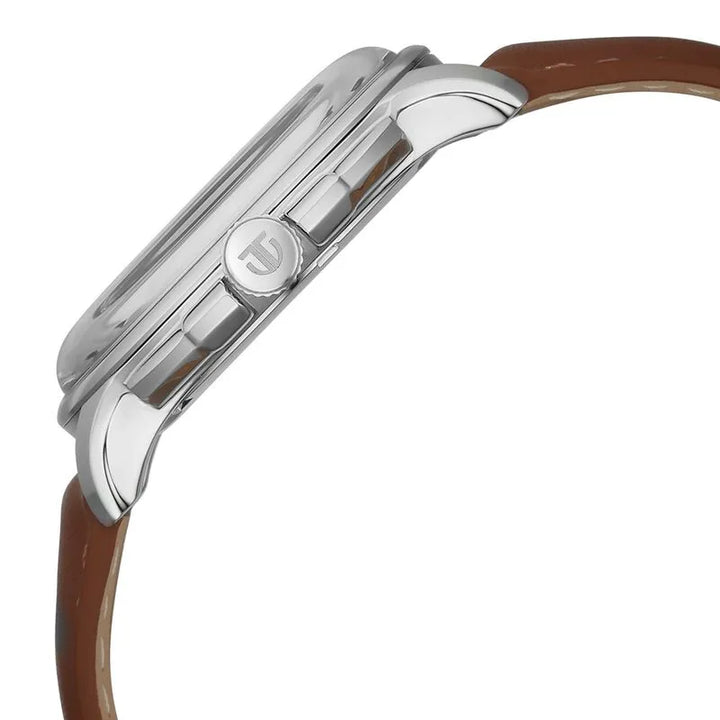 Titan Classique Four Eye Multifunction Salmon Dial Brown Leather Strap Men&