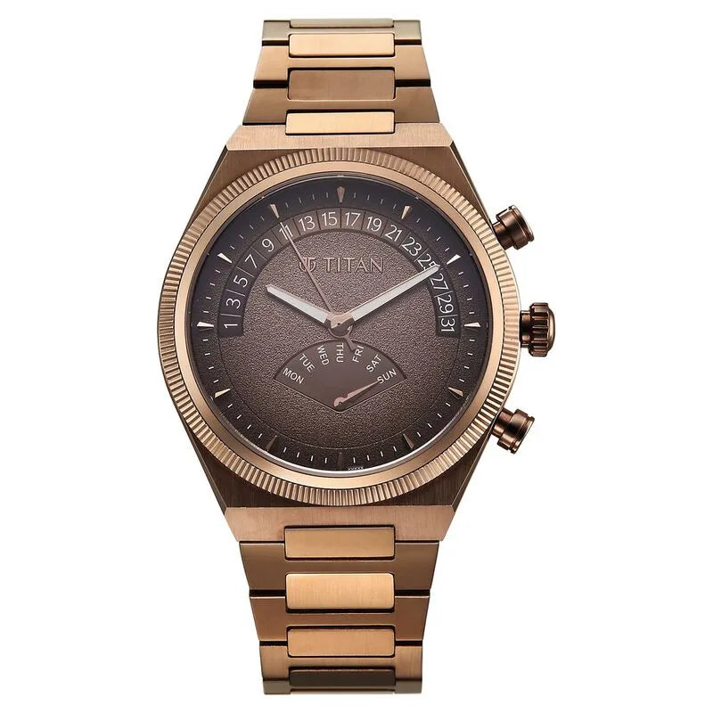 Titan Classique Micromotors NU90180QM01 Brown Dial Men&