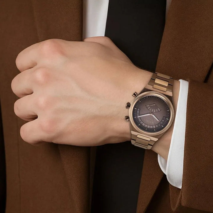 Titan Classique Micromotors NU90180QM01 Brown Dial Men&