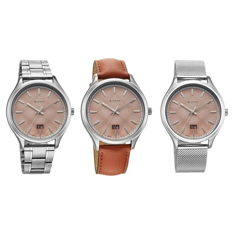 Titan Classique Palette of Time 10033SL04 Rust Orange Dial Men&