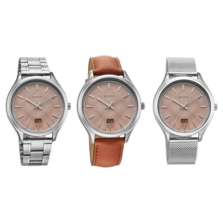 Titan Classique Palette of Time 10033SL04 Rust Orange Dial Men&