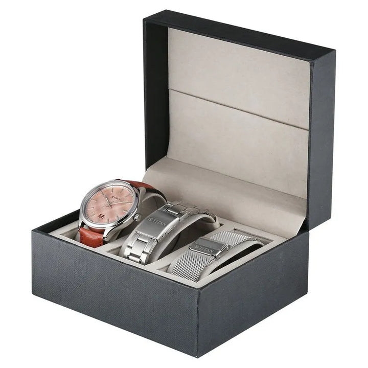 Titan Classique Palette of Time 10033SL04 Rust Orange Dial Men&